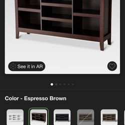 32” Carson Horizontal Bookcase - Espresso Brown