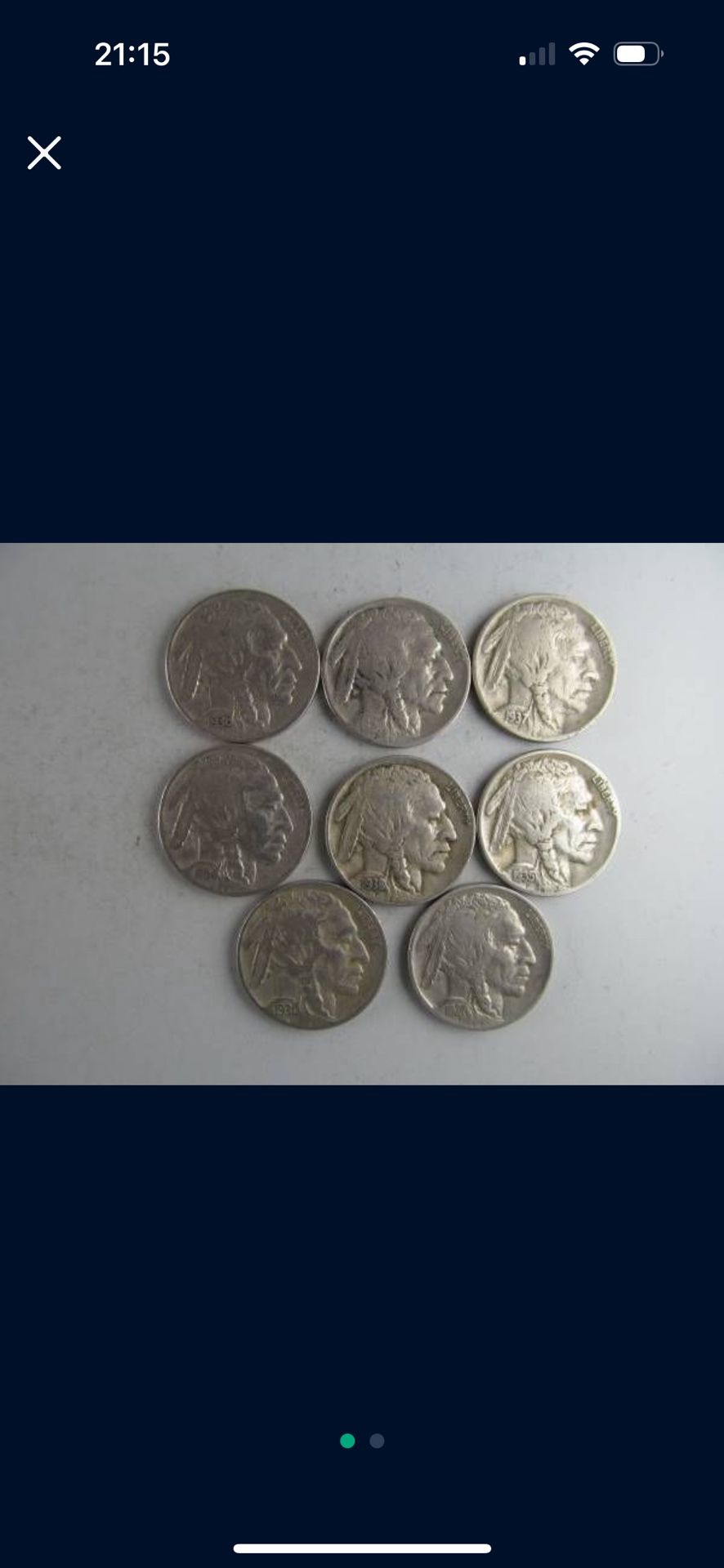Set of 8 Different VF Grade Buffalo Nickels --INCLUDES KEY DATE COIN!