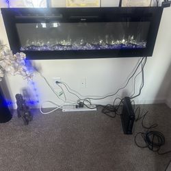 Wall Mounted Electric Fireplace w/ LED Flames – $180 (Must Sell ASAP)