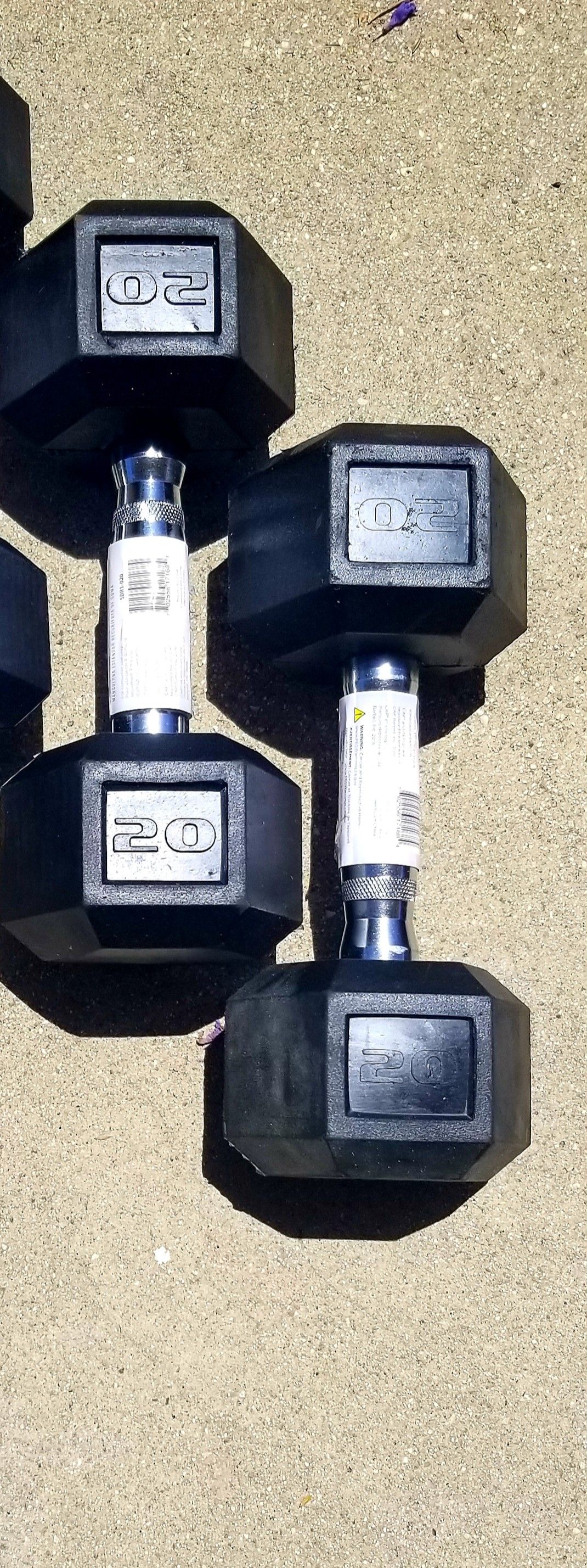 New 20 Pound dumbbells/ 20lb dumbbell Set