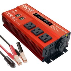 500W Peak 1000W Power Inverter for Vehicles,DC 12V to 110V