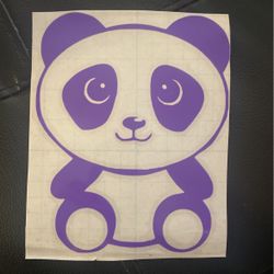 Large Purple Panda Decal 