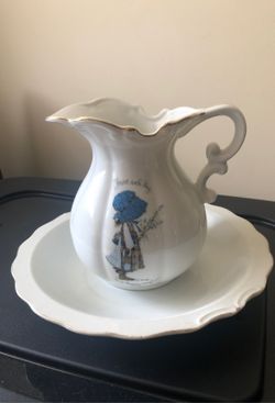 Holly Hobbie Decorative Pitcher and plate