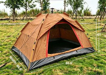 Brand New 2-4 Person Pop Up Camping Tent - Automatic Easy Instant Setup