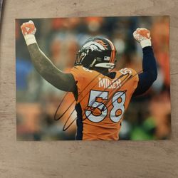 Vaughn Miller Denver Broncos Signed Auto