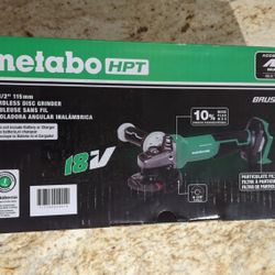 Metabo Angle Grinder 18V +2 New Batteries