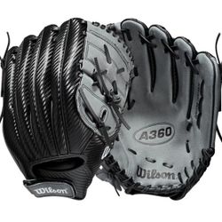 Brand New Wilson A360 12"
Baseball Glove For Right Hand Thrower Youth Size 12" 