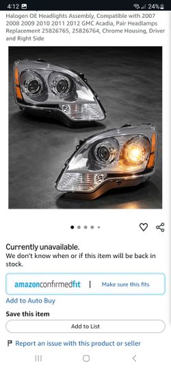 Acadia Headlamps