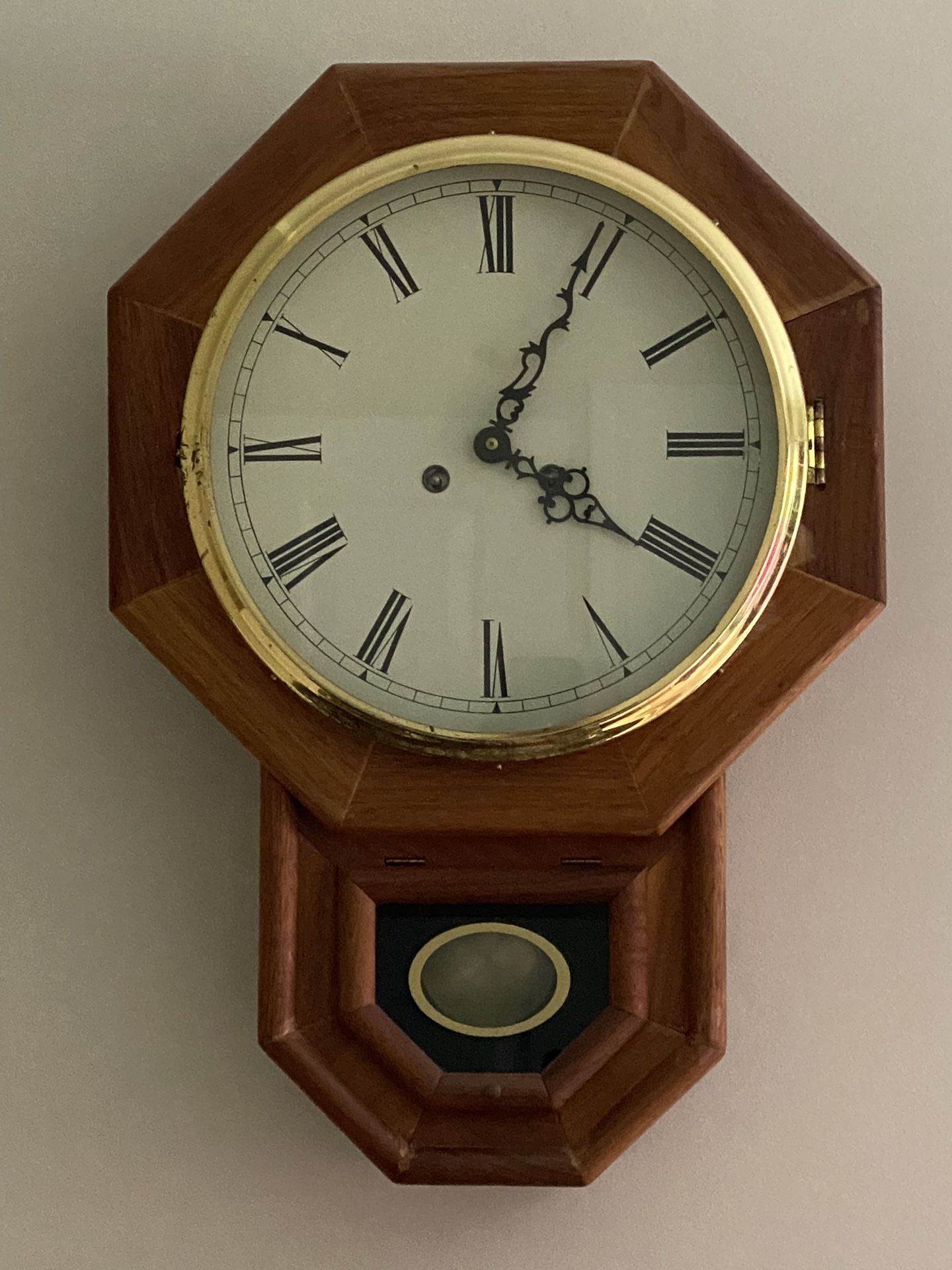 School Clock (cherrywood)