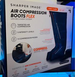 Sharper Image Flex Air Compression Boots NEW Sealed Large/XL