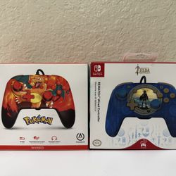 Nintendo Switch Pokemon Charizard and Legend Of Zelda Wired Controller