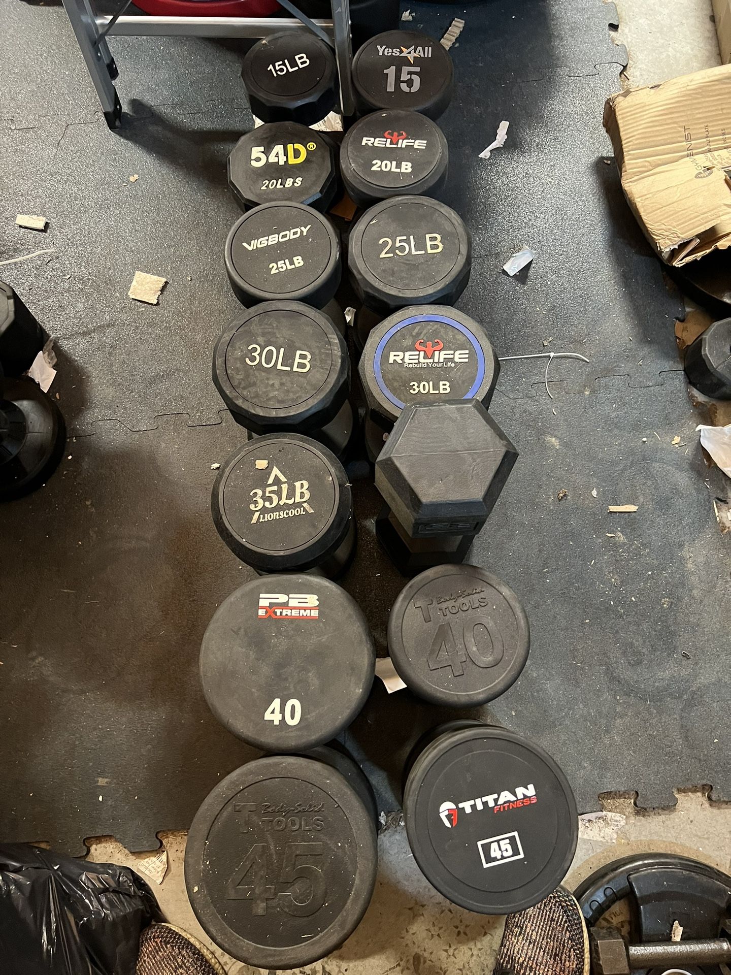 15-45LB Dumbbell Set 420lbs Total