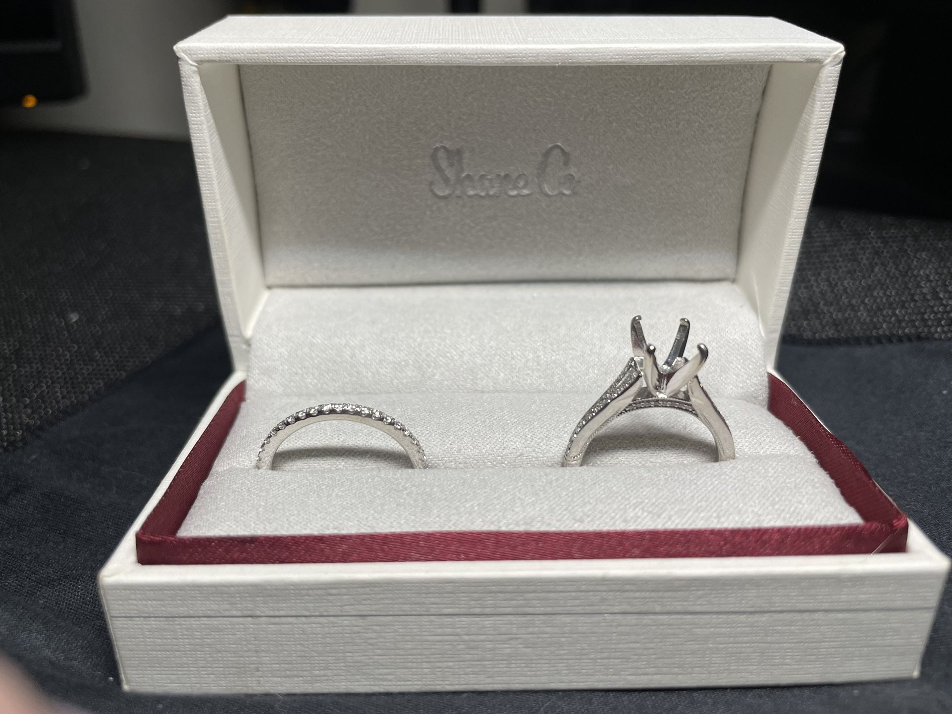 Shane CO Engagement ring and wedding band