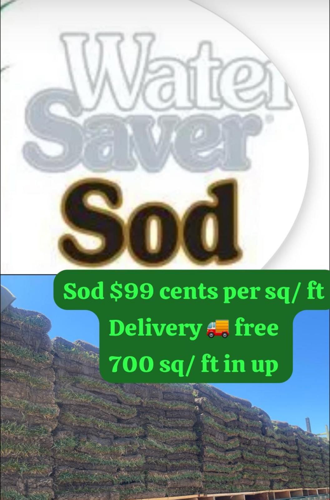 Sod And Sprinkles $3 Per Sq/ Ft