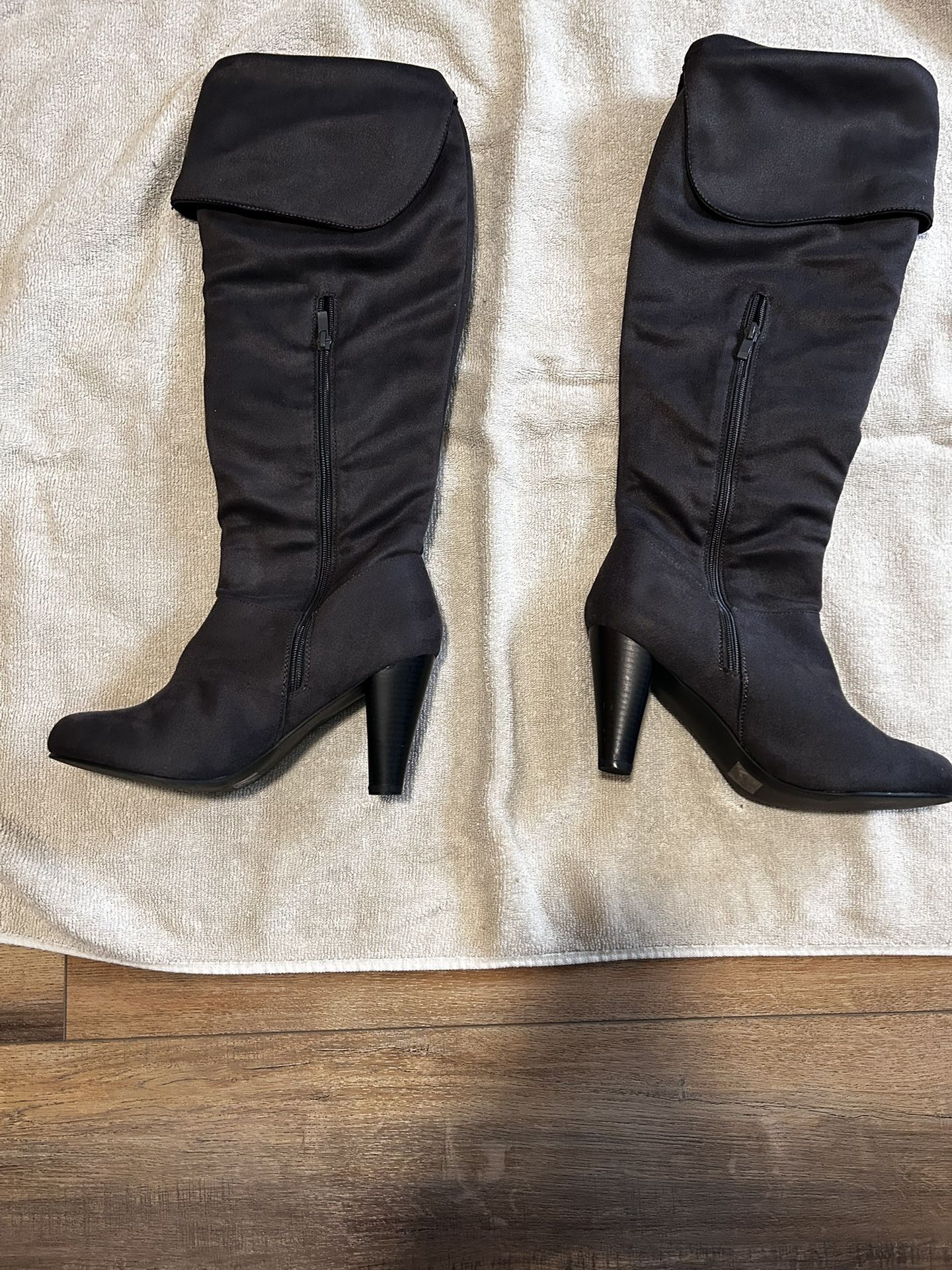 Brown Suede Boots- Size 9