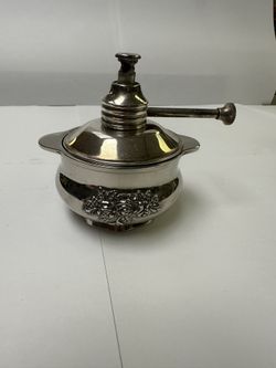 VTG Silverplate Alcohol Burner Warmer with Good Wick Chaffing Dish 2.5in  Chaffing Dish Warmer  Alcohol Burner With Good Wick  Approximate Dimensions: