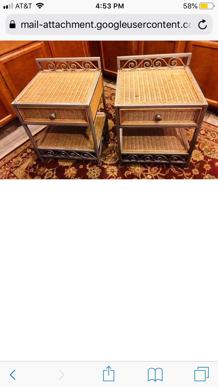 2 Barely Used Pier 1 Imports Night Stands