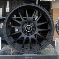 4 NEW Wheels, Sport Styled Rims 17x7.5 (5x114.3/100) Matte Black Wheels (Set of 4) Only $799