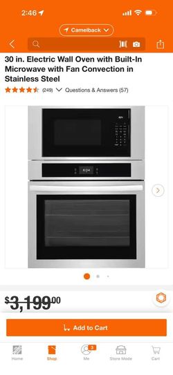Frigidaire stainless steel brand new microwave oven combo