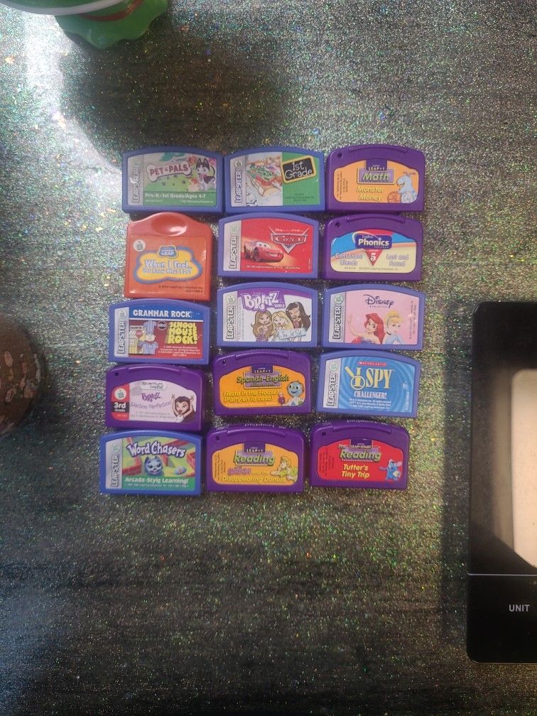 Leappad leapster game cartridges lot of 15