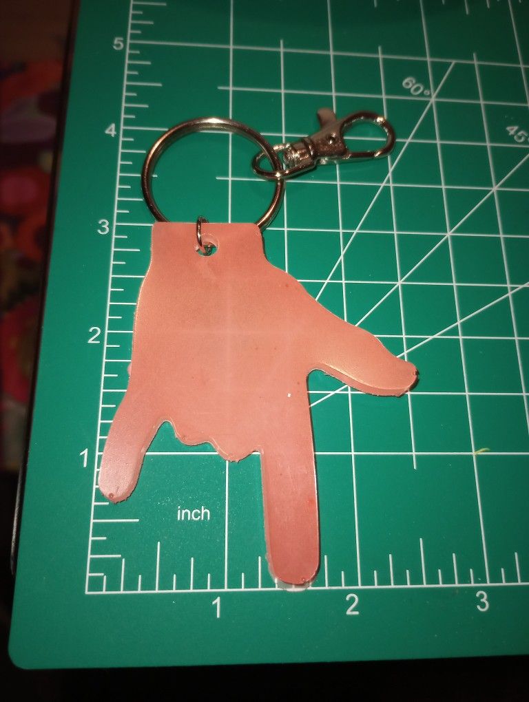 Hand Crafted I Love You Resin Key Chain