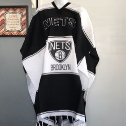 Brooklyn Nets Embroidered Poncho