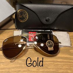 Ray-Ban Sunglasses Gold ☀️ 