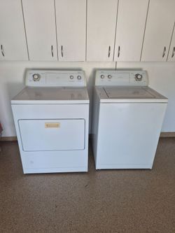 Whirlpool washer and dryer.