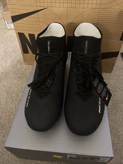 Nike Zoom Mercurial Superfly 9 Elite FG Black Soccer Cleats DJ4977-001 sz 9.5