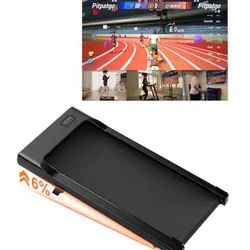 Superun Walking Pad,6% Walking Pad with Incline,No-Assembly Walking pad Treadmill - office. Black.