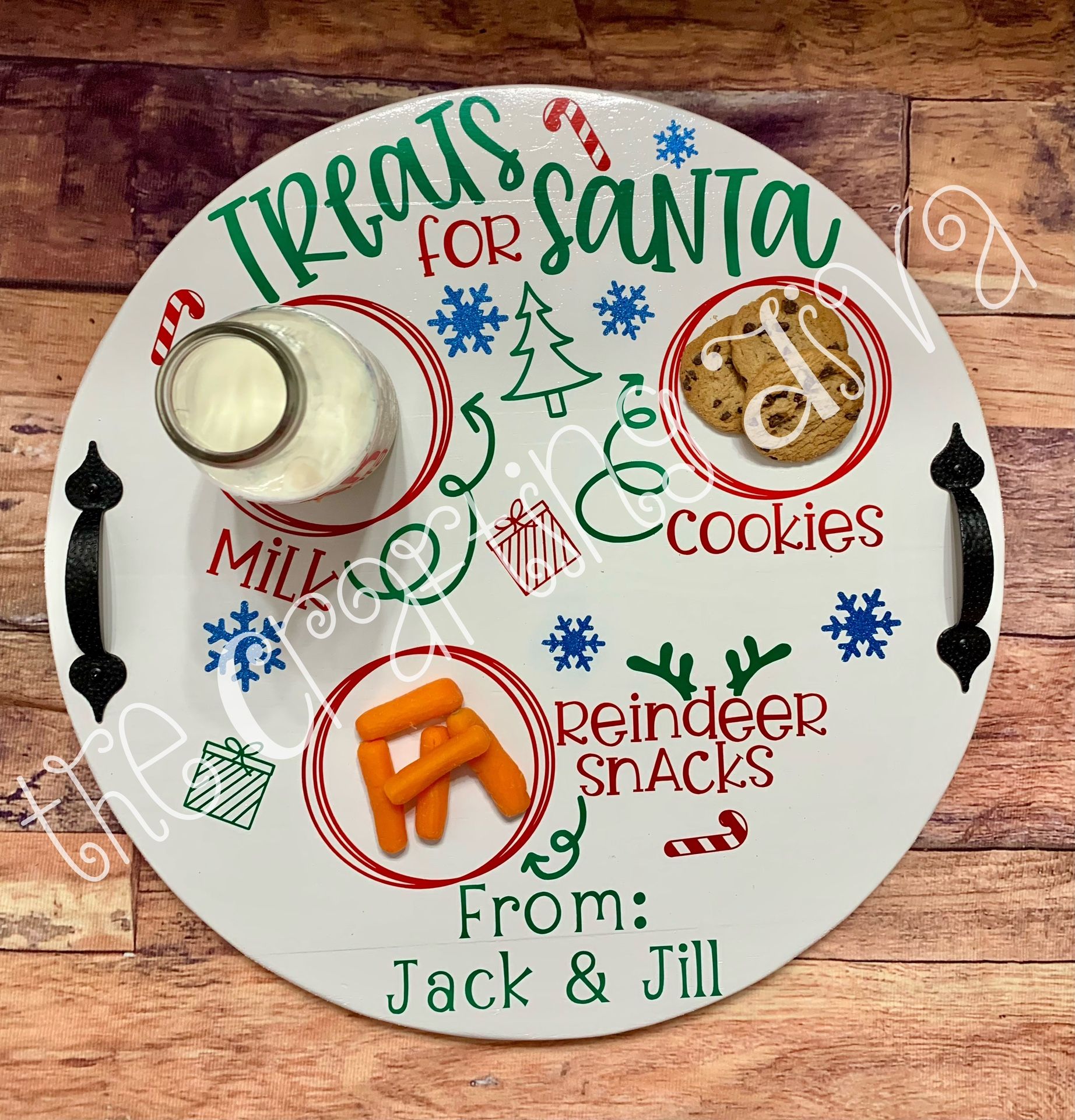 “Treats For Santa” Wooden Tray