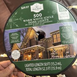 Christmas  Icicle Lights Warm White Dome