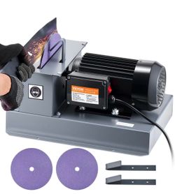 VEVOR Lawn Mower Blade Sharpener, 2/3HP 500W Lawnmower Blade Grinder with 7-inch Ceramic Grinding Wheel, Powerful Bench Mower Sharpening Machine for H
