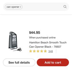 Hamilton Beach Automatic Can Opener