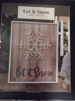 Let It Snow LED Light Sign