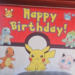 Pokémon Birthday Banner And Headbands