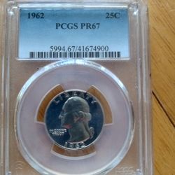 1962 PCGS PR67 QUARTER