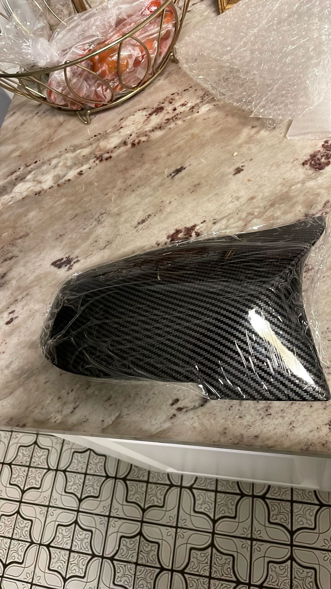 2x Carbon Fiber Style Side Mirror Cover Caps for BMW 3 Series F30 F31 320i 328i