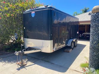 Black Enclosed Cargo Trailer Tandem Axle