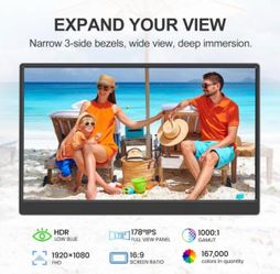 15.6” Portable Monitor – Full HD 1080P – $25