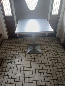 Silver dining table/27x27x29 inches