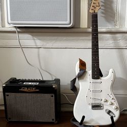 Fender Squire Bullet Strat and Crate Amp