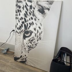 Black And White Leopard Wall Art