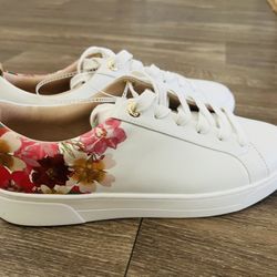 Ted Baker Allison Floral Imprint Sneakers, Genuine  Leather 