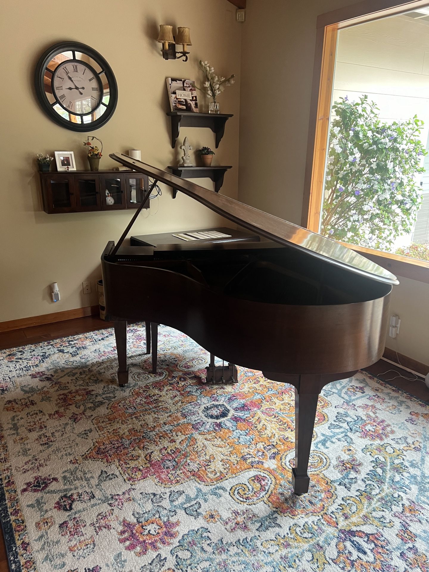 Behr Bros & Co Grand Piano with Bench Seat Antique