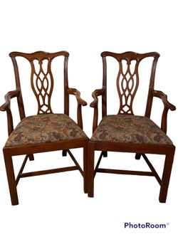 2 Formal Chairs Solid Wood