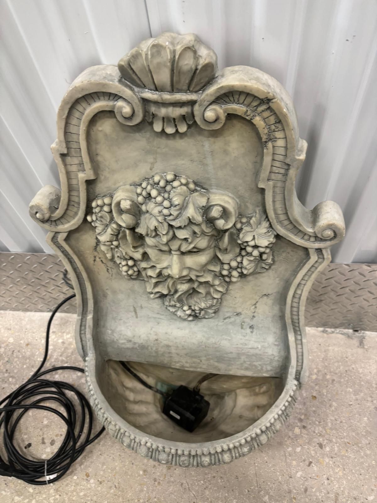 Bacchus Garden Fountain Wall Fountain with Pump Art Sandstone Antique… 