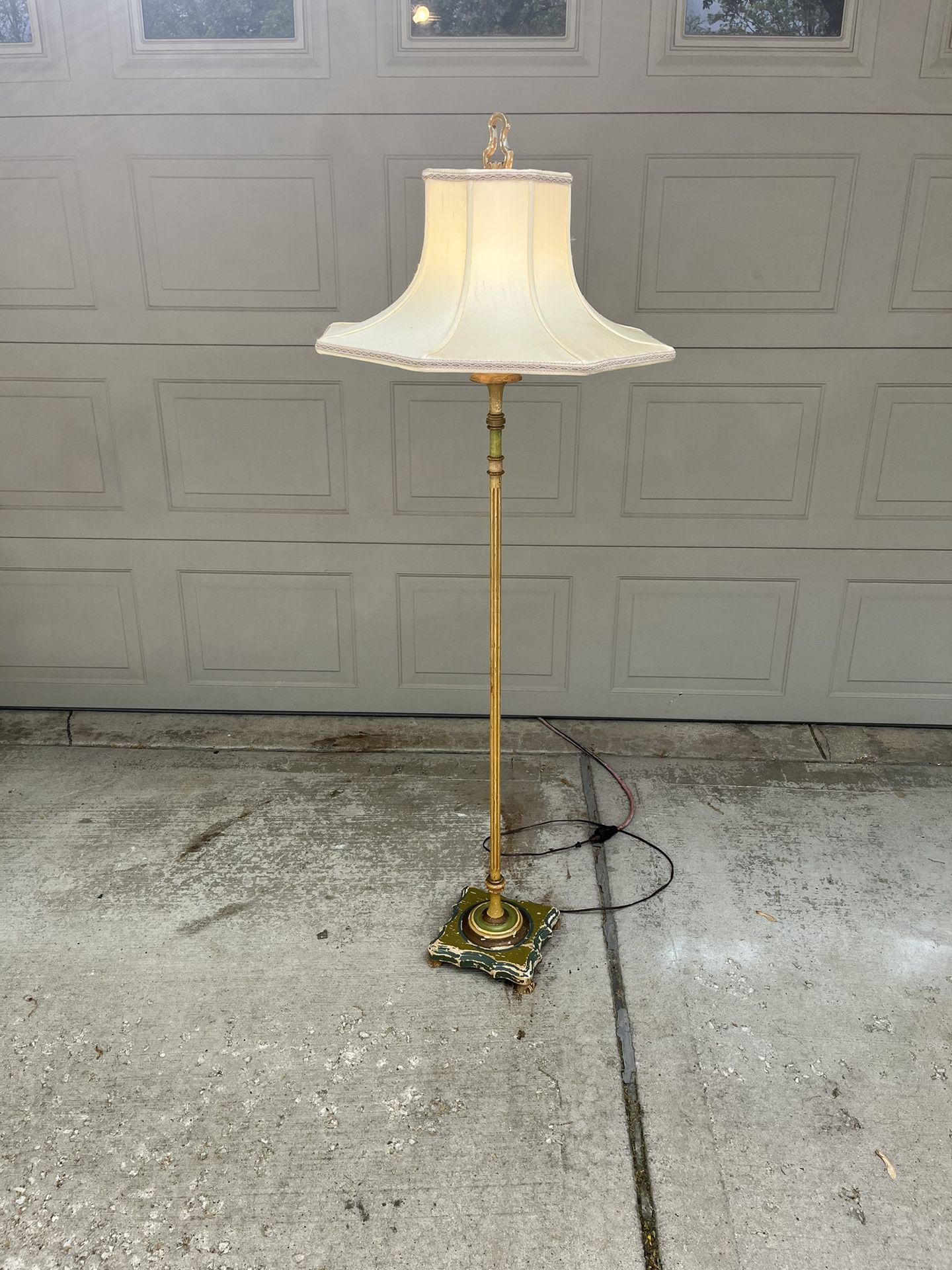 antique, mid-century, modern, floor lamp