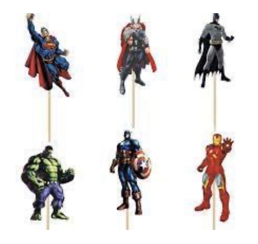 Avengers Cupcake Toppers Avengers Super Hero Birthday Party Decoration Kids Supplies 24 Pcs