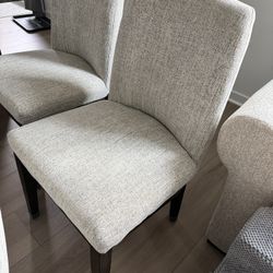 Set of 6 Ashley Furniture Burkhaus Upholstered Dining Chairs – $350